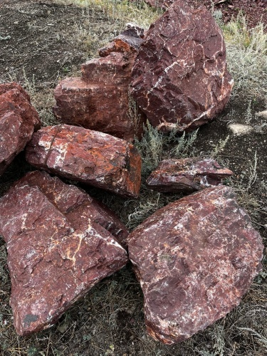 Камни для ландшафтного дизайна красно-фиолетовые 10-60 килограмм купить в Реже