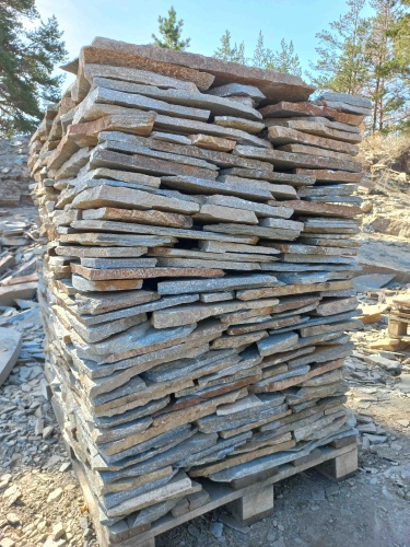 Плитняк златолит серебристый для фасада купить в Реже