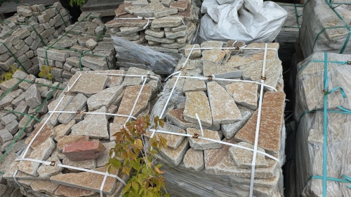 Гранитный плитняк галтованный для парковки купить в Реже